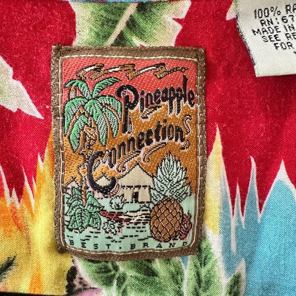 *VINTAGE* PINEAPPLE CONNECTION Hawaiian Hawaii Aloha Tropical Shirt Size XL - Picture 9 of 9